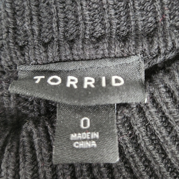 NWT TORRID Multi Stripe Women's Size 0 (12/L) Long Sleeve Knit Sweater Dress - Picture 9 of 13